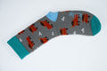 Doris and Dude Grey Highland Cow Socks UK 7 to 11