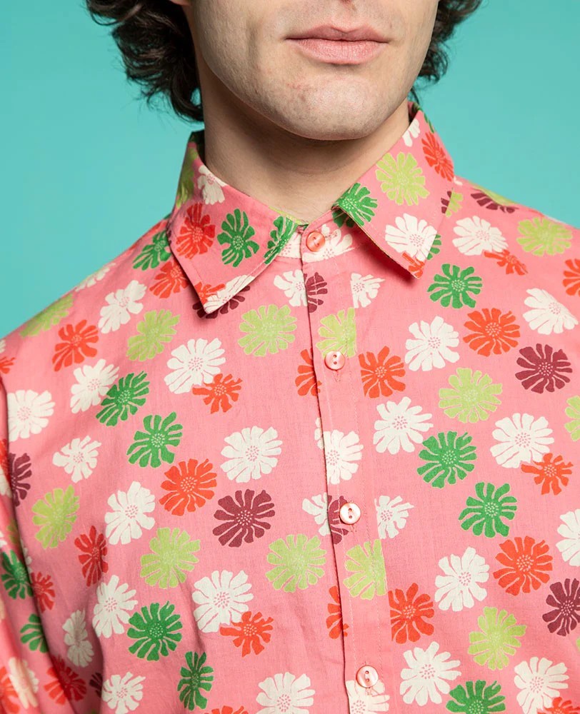 Les Touristes Shirt (size 1) - Burmese Coral