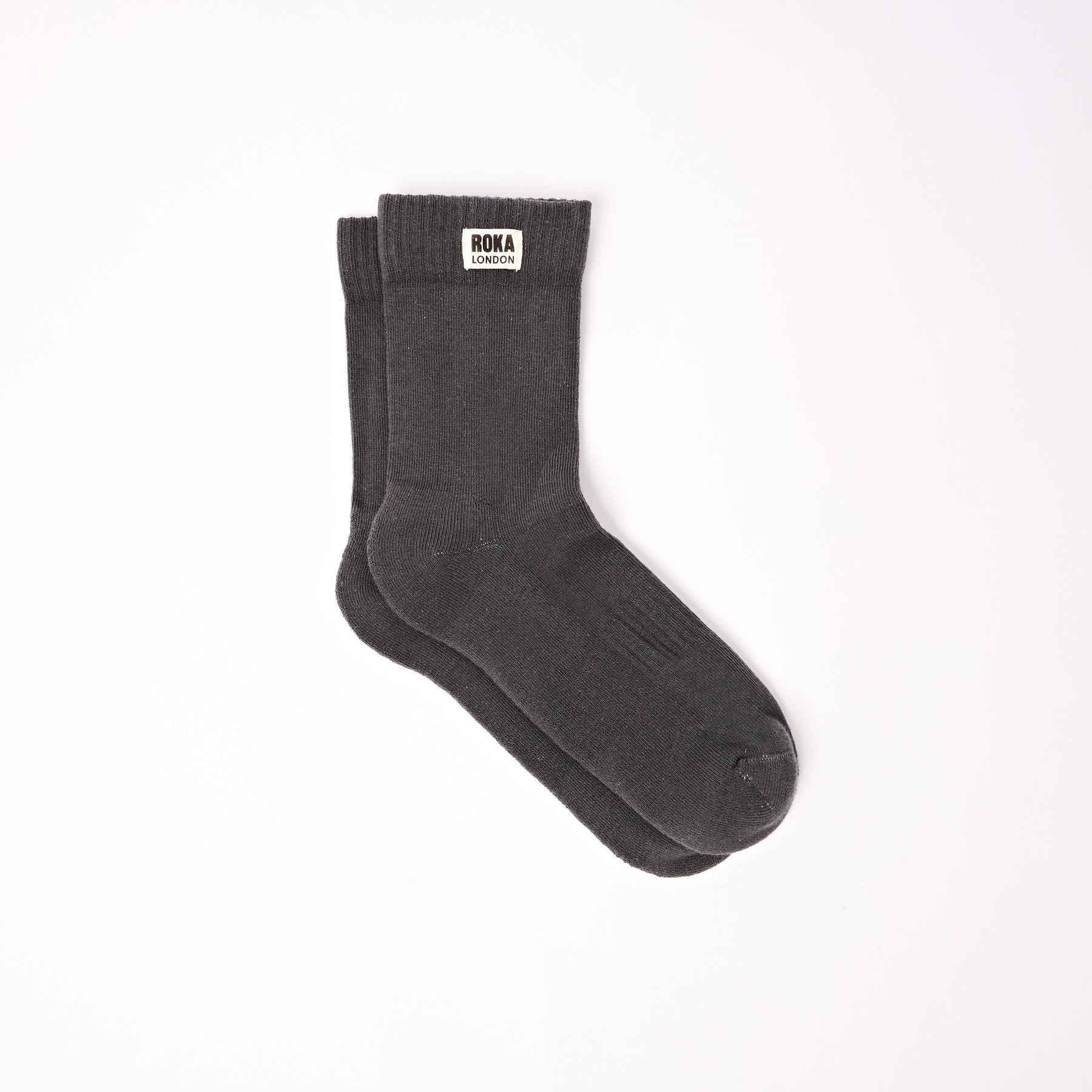 Roka Faded Black Crew Socks - UK 6-12