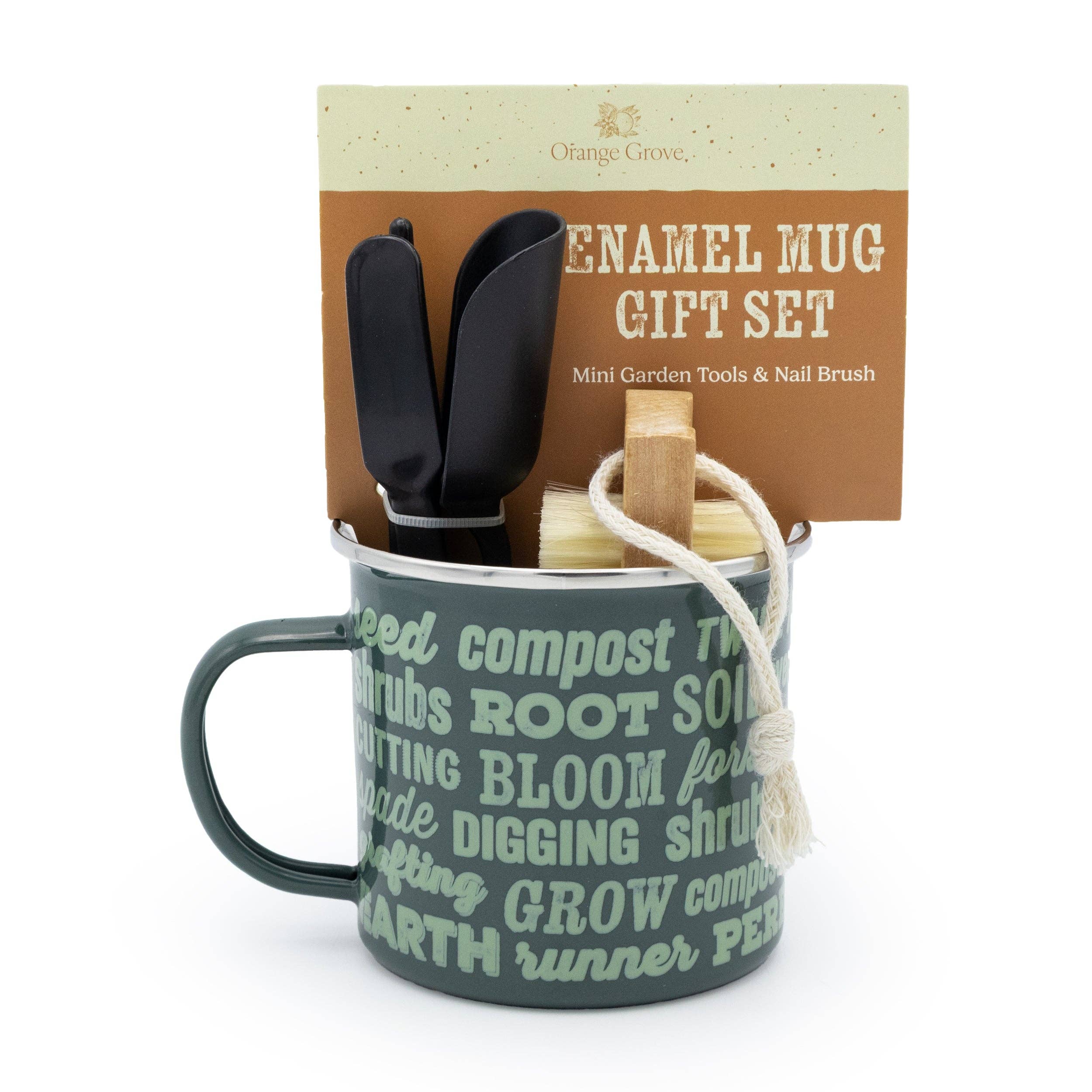 Orange Grove Mini Garden Tools and Enamel Mug