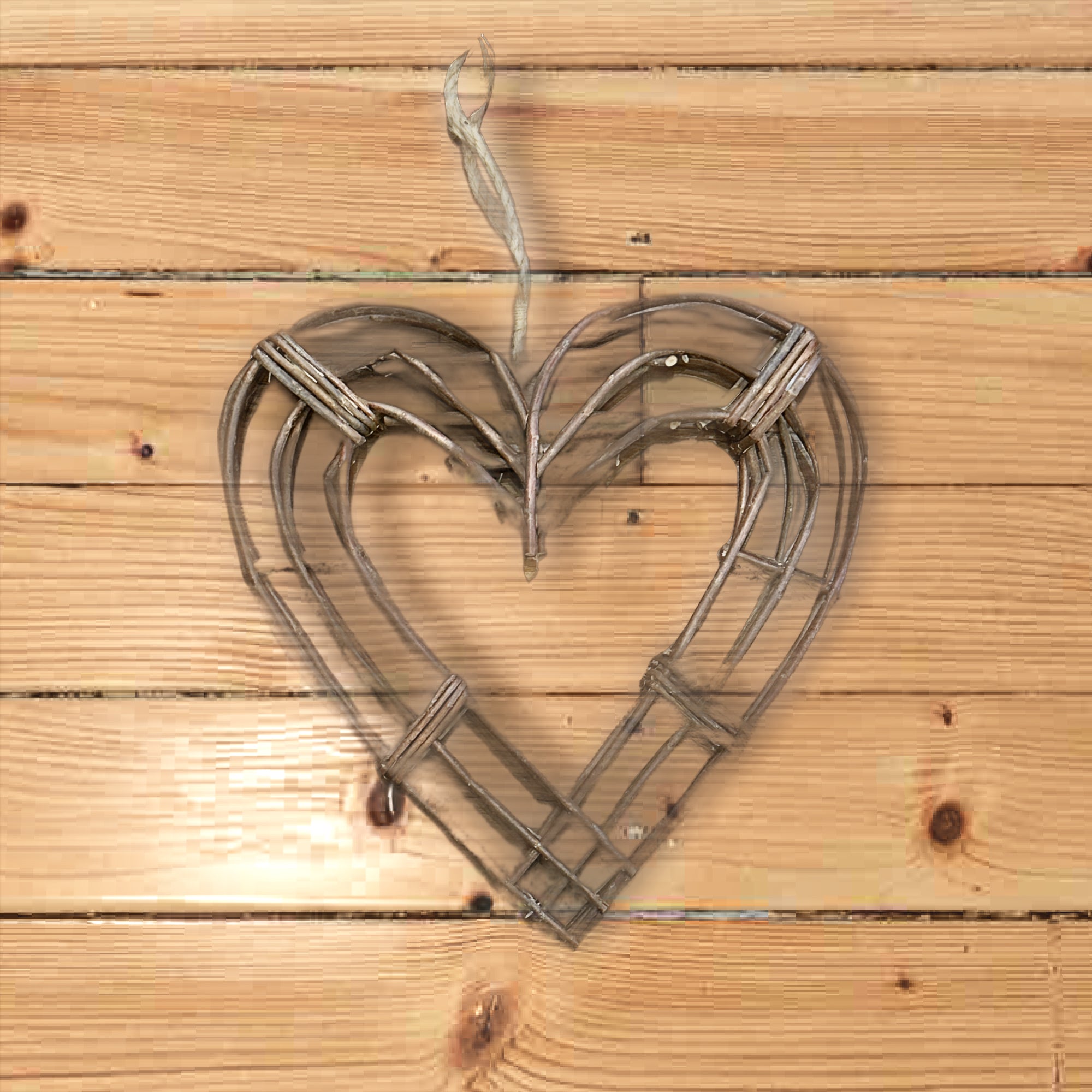 Wooden Rustic Heart Wreath