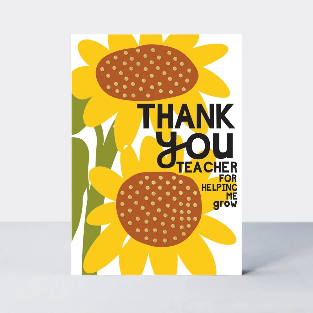 Thank you Teacher for Helping me Grow - Card