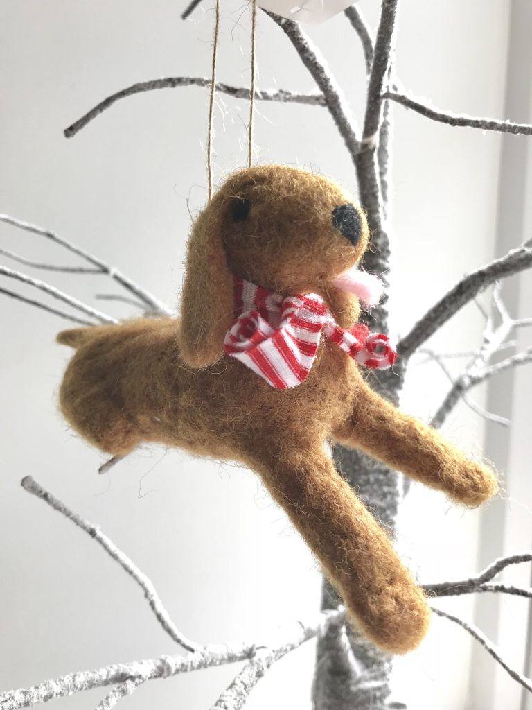 Christmas Tree Decoration Brown Dog