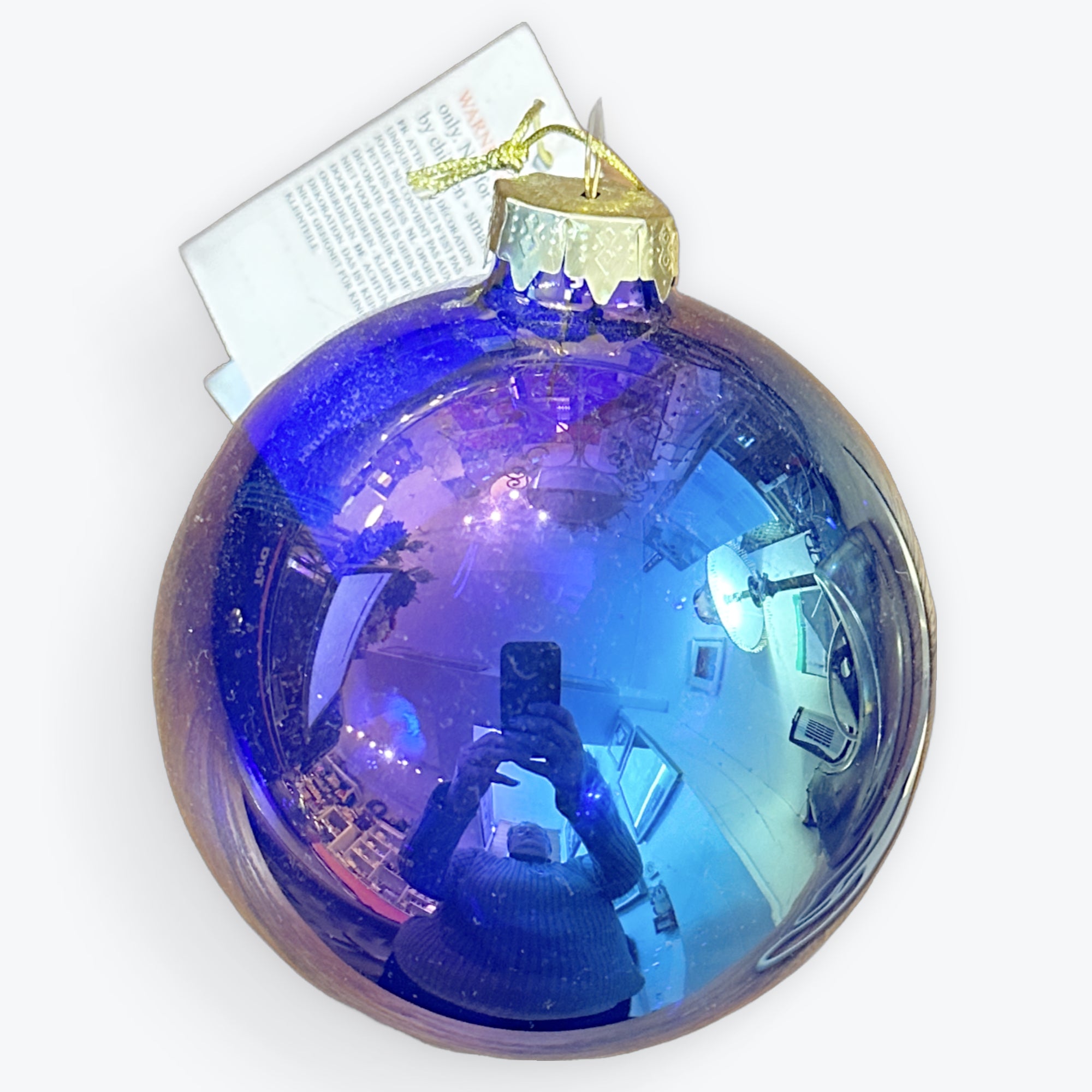 Glass Bauble - Metalic Look (Mauve)