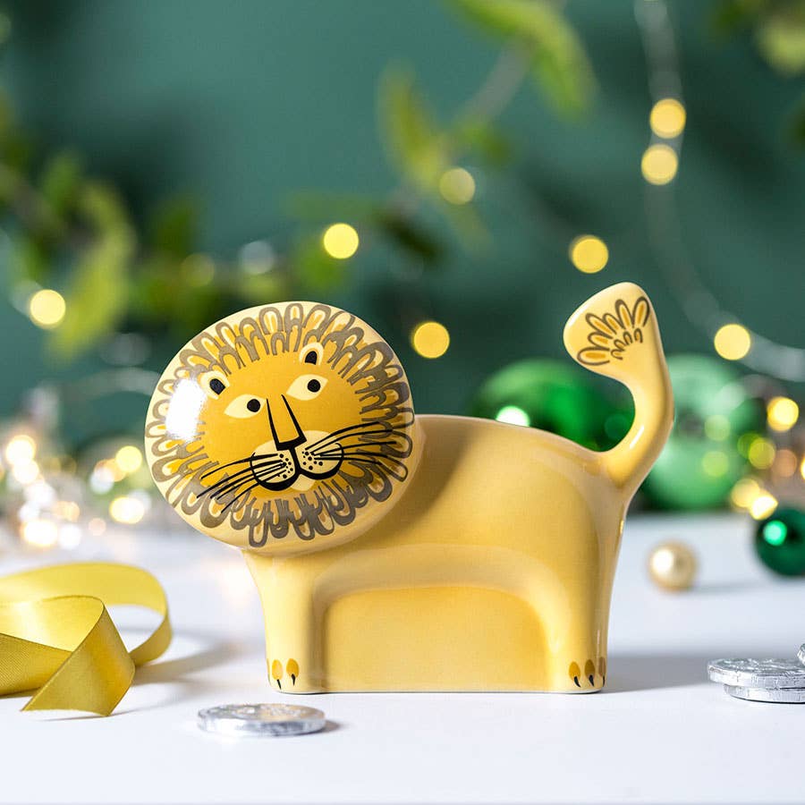 Handmade Ceramic Lion Money Box