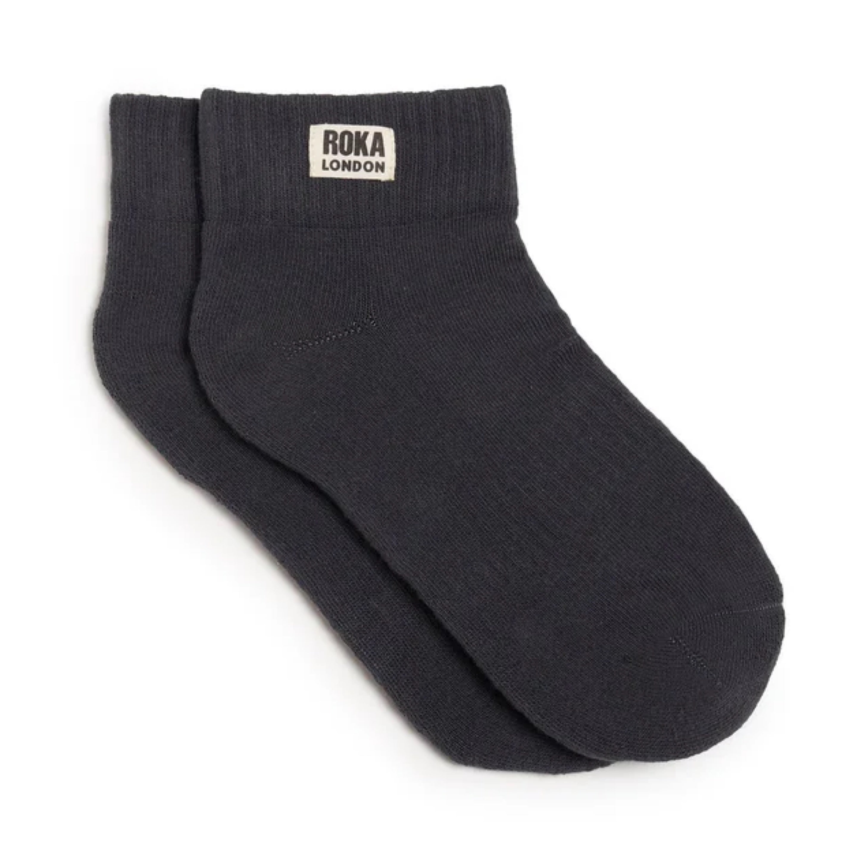 Roka Faded Black Organic Cotton Socks One Size
