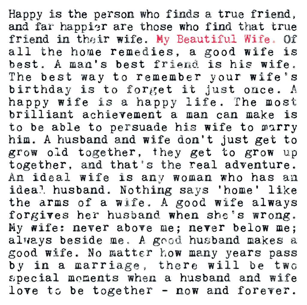 Wife Quotes Card For Her From Husbands