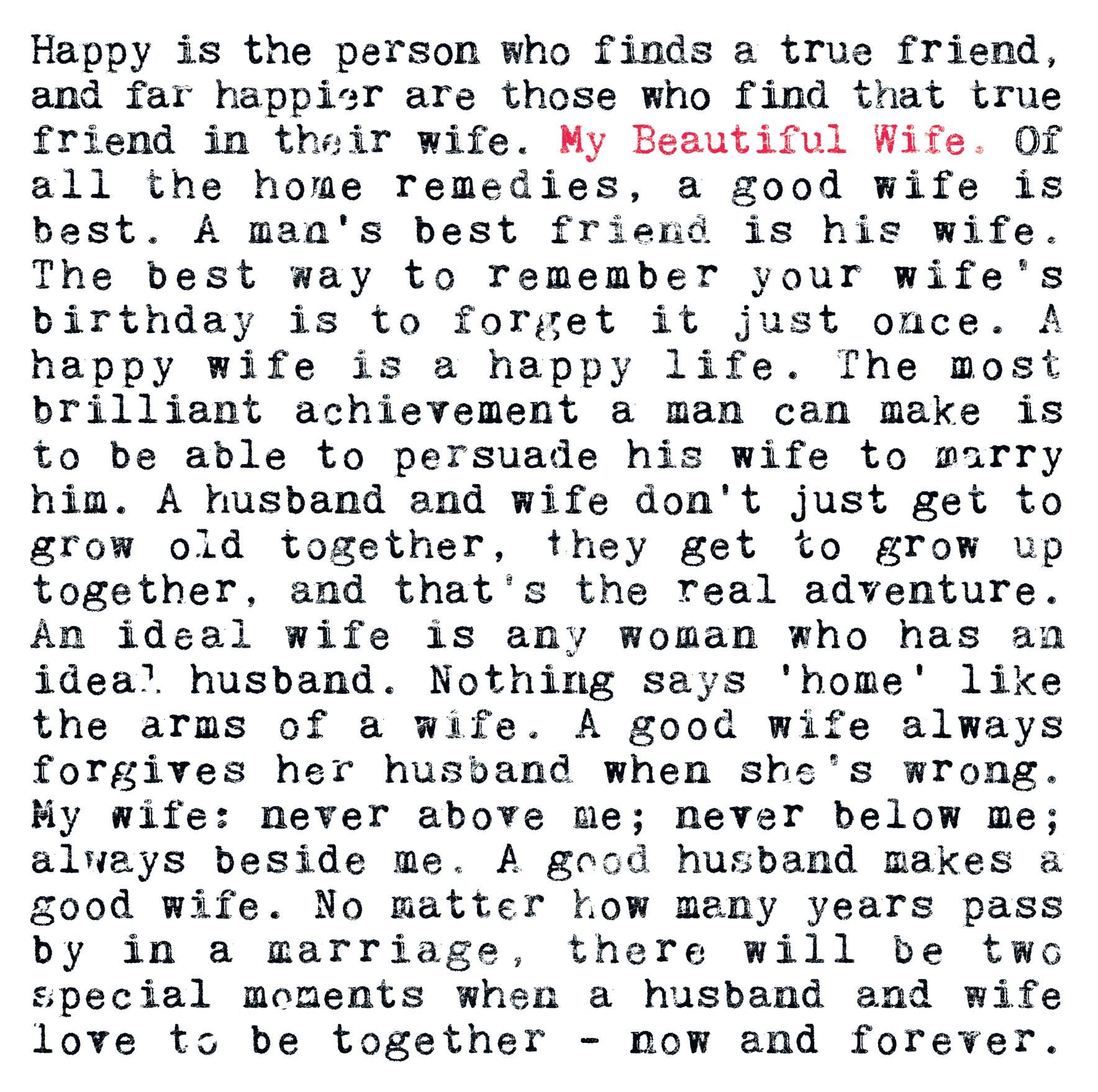Wife Quotes Card For Her From Husbands