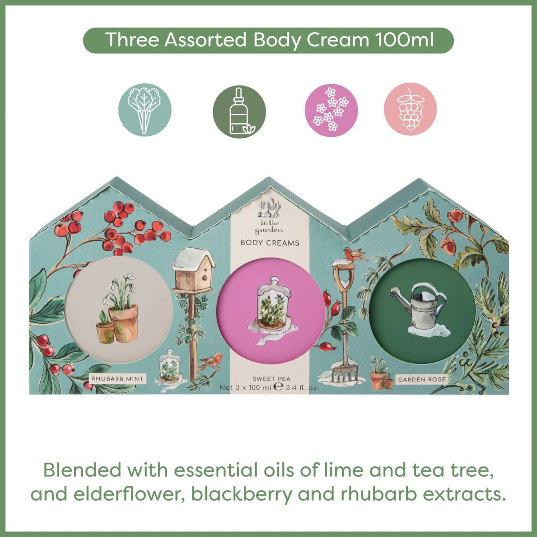 In The Garden Assorted Fragrance Body Creams 3x100ml