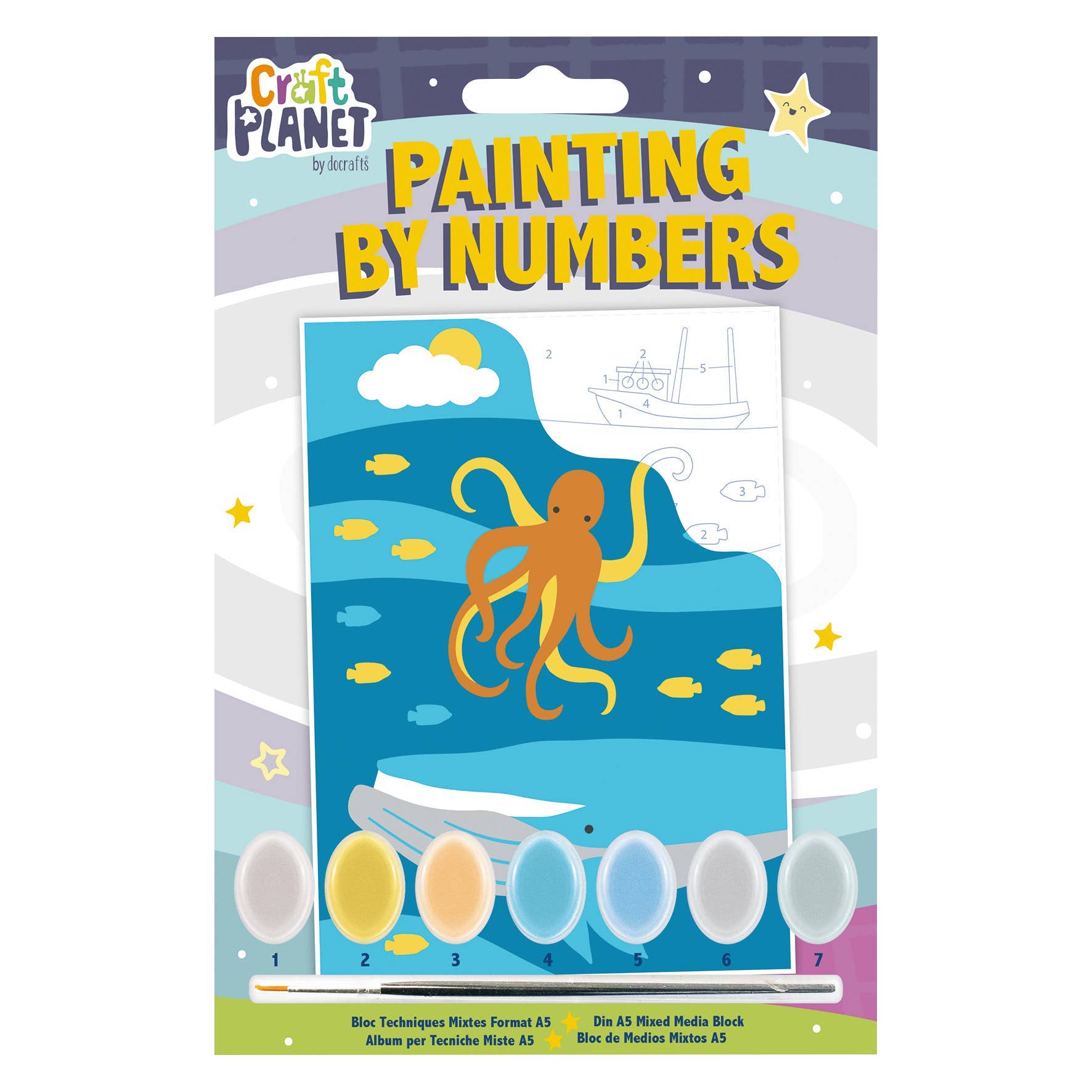 Craft Planet Underwater Paint By Numbers Kit