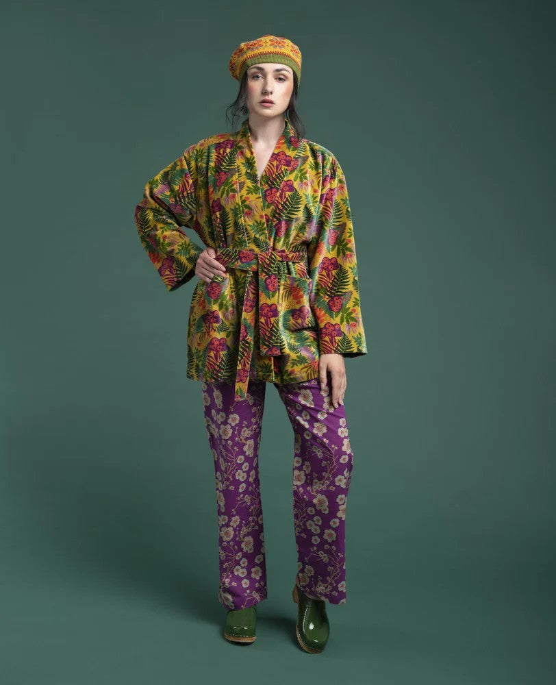 Les Touristes Velvet Jacket - Fern Gold, Short