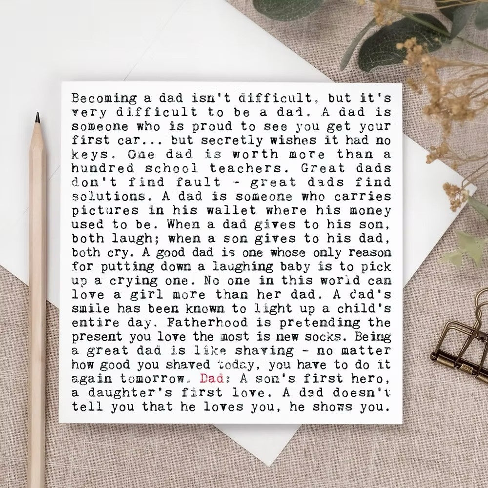 Dad Quote Card