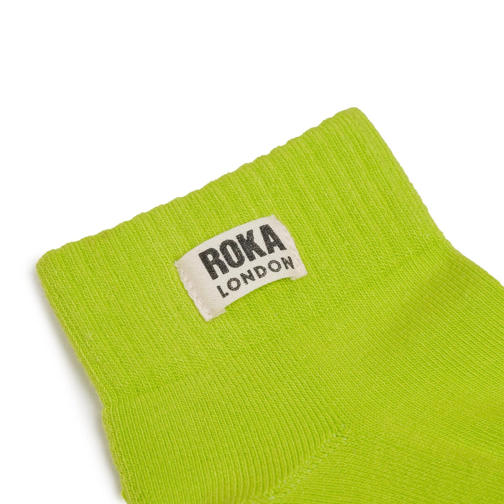 Roka Lime Organic Cotton Socks - one size