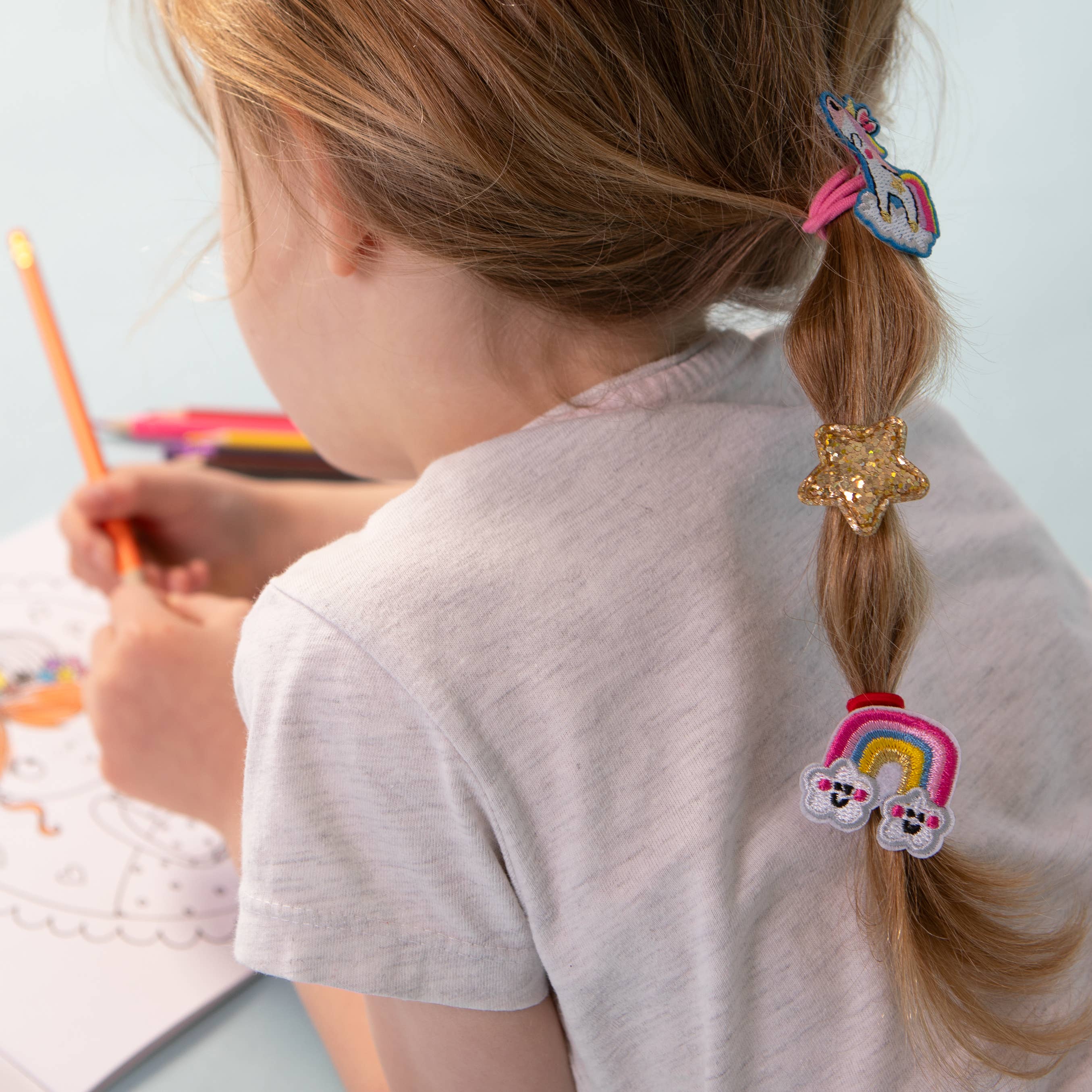 Kid’s Hair Elastics - Sun/Cloud (Set of 4)