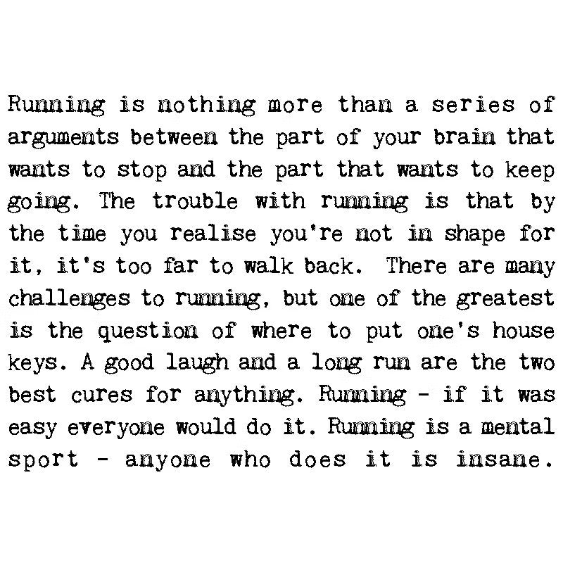 Running Nut Quotes Card