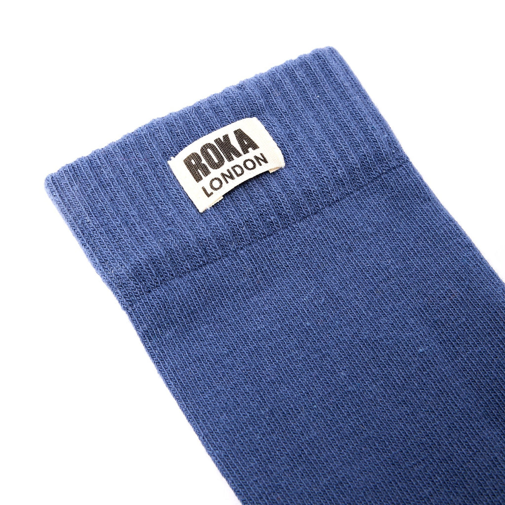 Roka Coastal Blue Crew Socks - UK 6-12