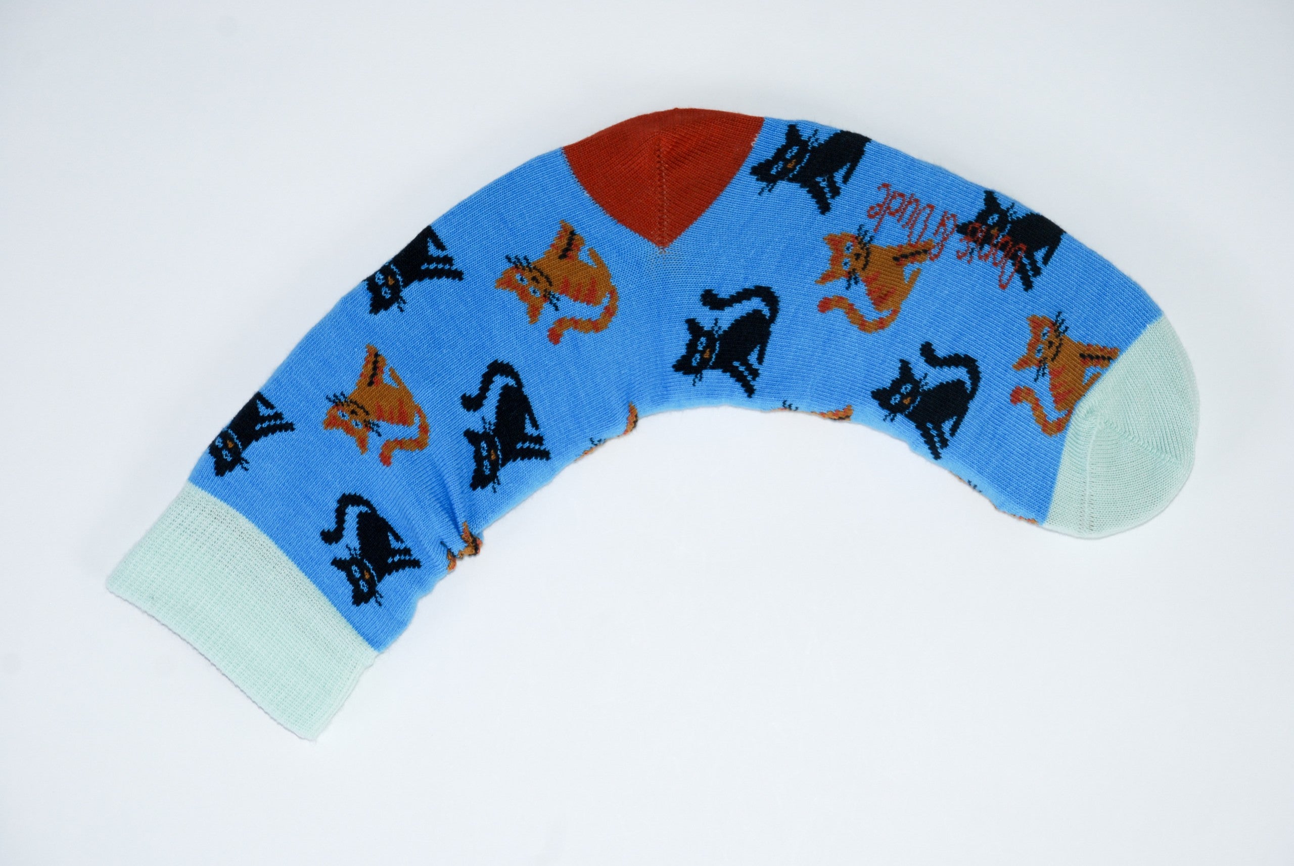 Doris and Dude Blue Cats Socks UK 3 to 7