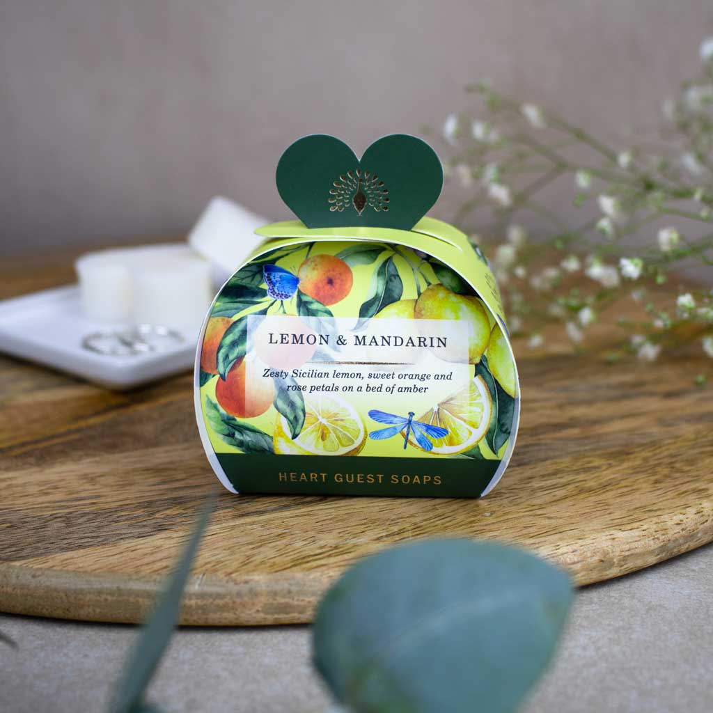Signature Lemon and Mandarin Heart Guest Soaps