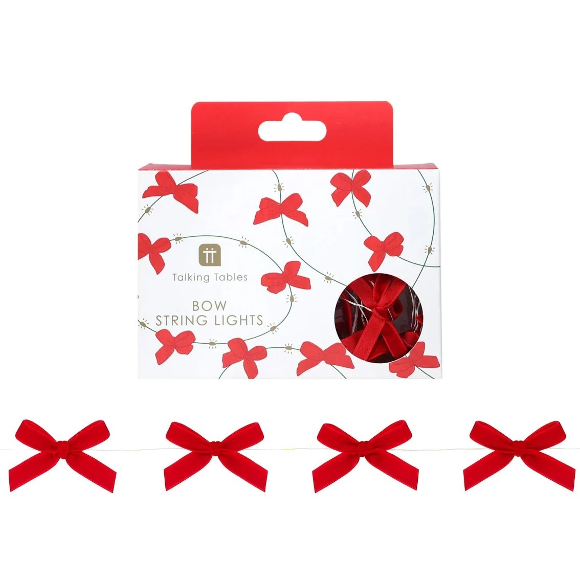 Candy Christmas Bow String Lights
