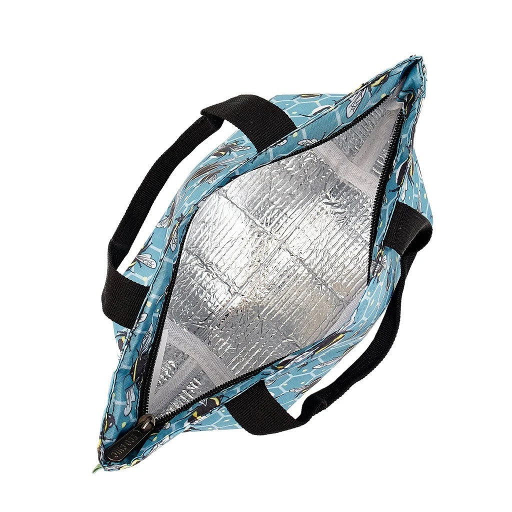 Foldable Lightweight Lunch bag - Bumble Bee (Blue)