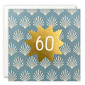 Gold Foiled Age 60 Birthday Card - Deco