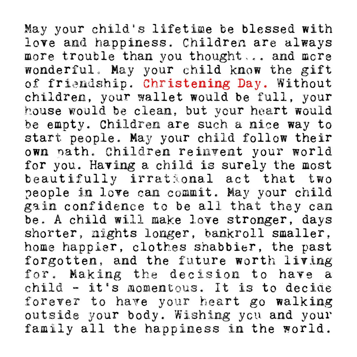 Christening Card