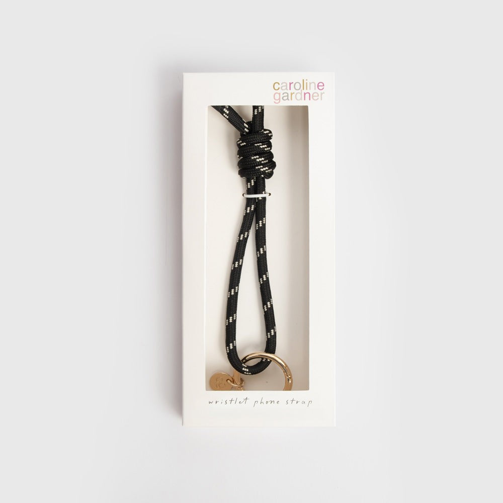 Black Cord Short Phone Strap
