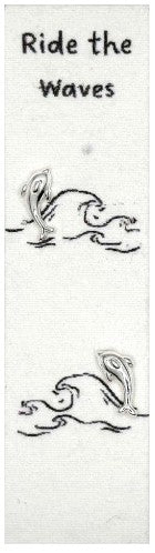 Ride the Waves Dolphin - Earrings on seed paper