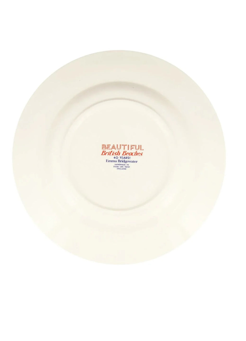 Emma Bridgewater Red & Blue Toast Fish & Chips Large Dinner Plate, 10.5 Inch