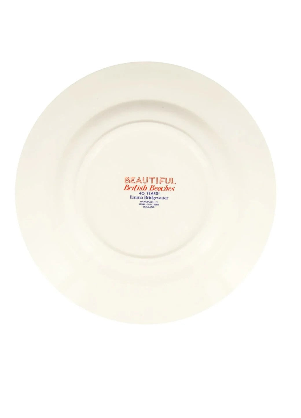 Emma Bridgewater Red & Blue Toast Fish & Chips Large Dinner Plate, 10.5 Inch