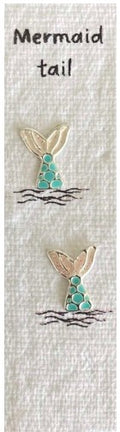 Mermaid Tail - Earrings on seed paper