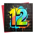 Age 12 Graffiti Birthday Card