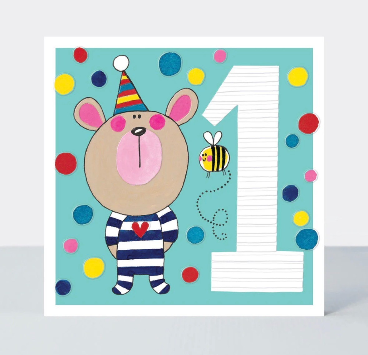 Age 1 Bear Birthday Card