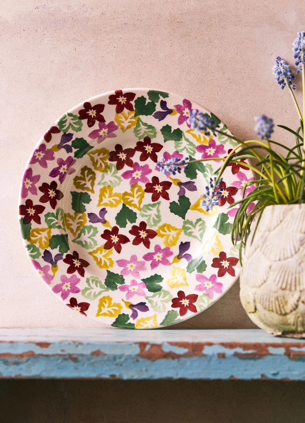 Emma Bridgewater Sweet Violets Medium Dinner Plate, 8.5 Inch