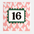 Caroline Gardner White Hearts On Pink 16th Birthday Card