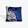 Half Octopus Blue Cushion