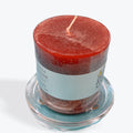 Small Clear Glass Candle Plate