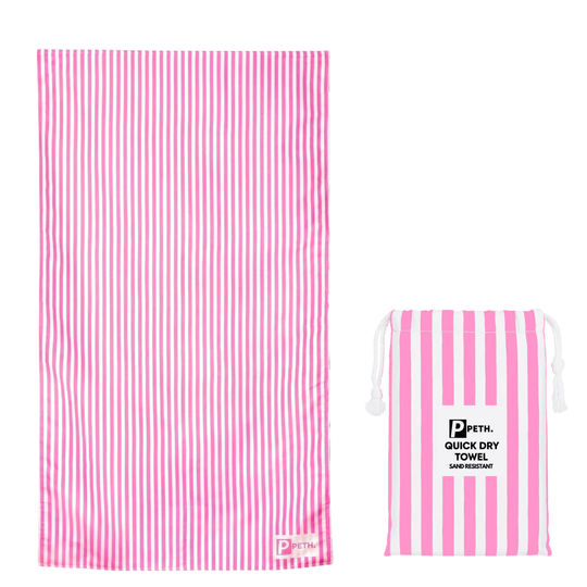 PETH Quick Dry Travel Towel - Pink