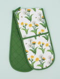 Dandelions and Bees Double Oven Glove