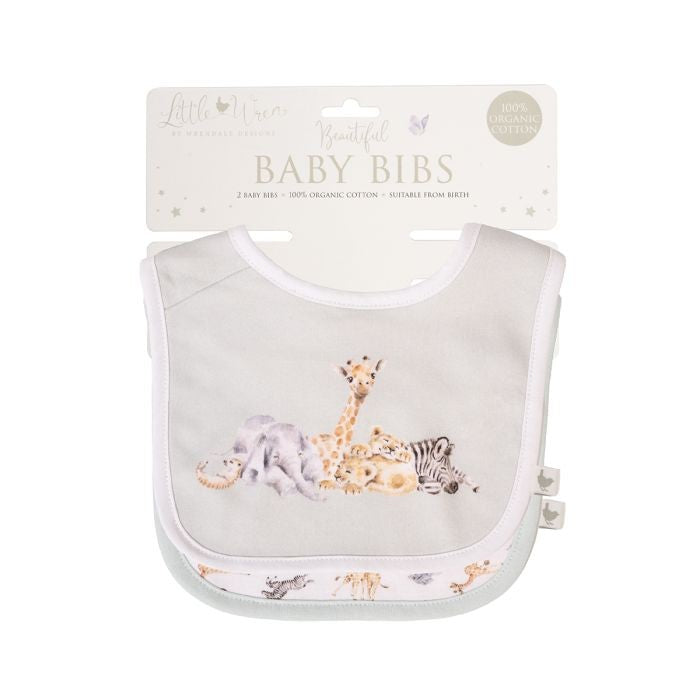 'Little Savannah' African Animal Bib Gift Set (Wrendale)