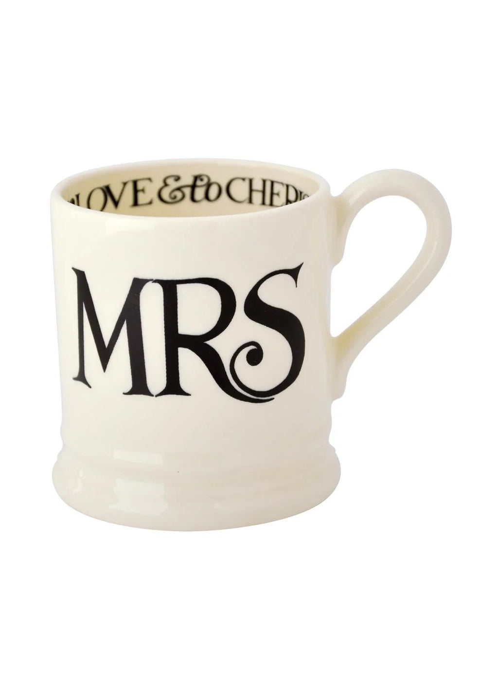 Emma Bridgewater Black Toast 'Mr & Mrs' Set of 2 1/2 Pint Mugs Boxed