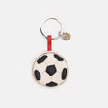 White / Black Football Keyring