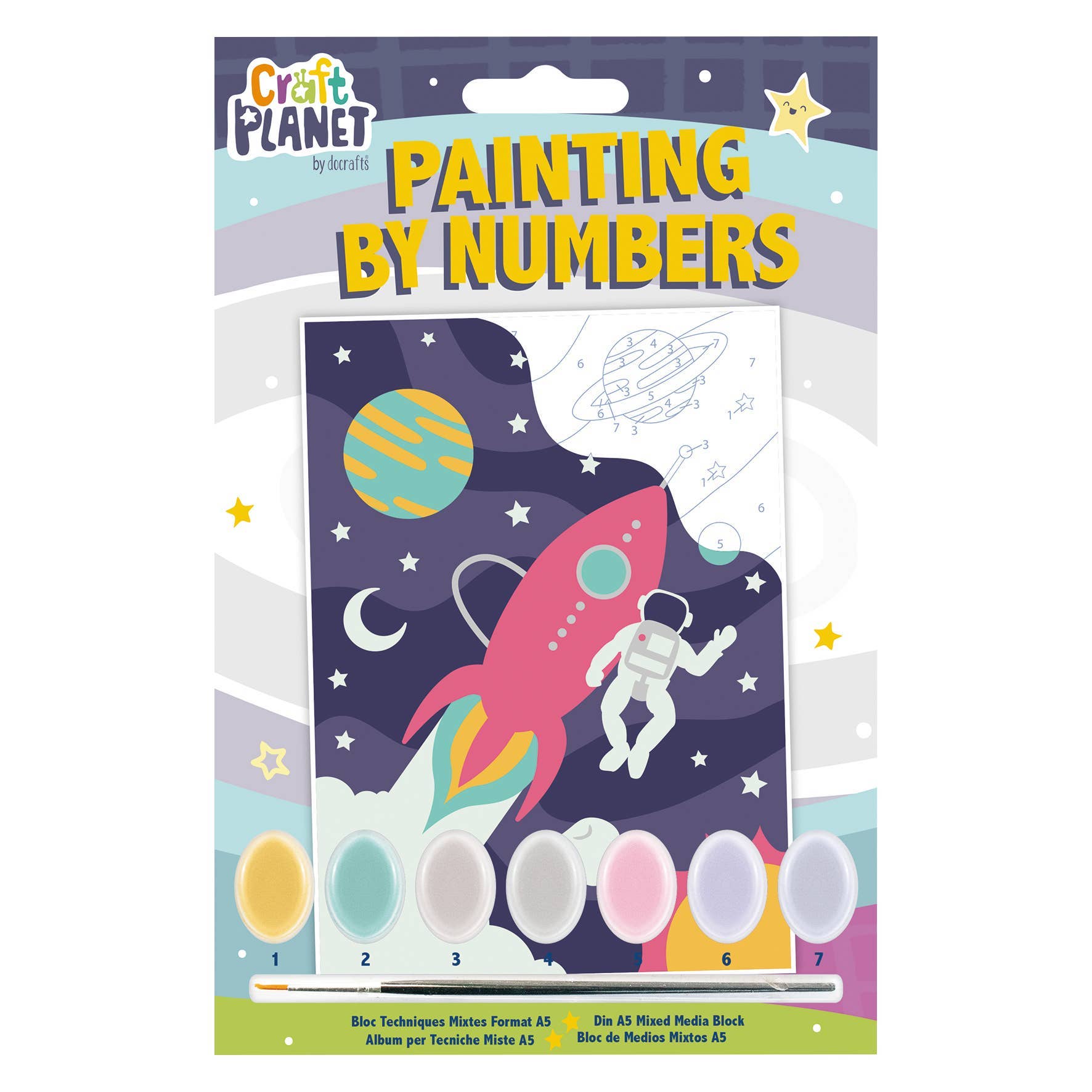 Craft Planet Space Paint By Numbers Kit