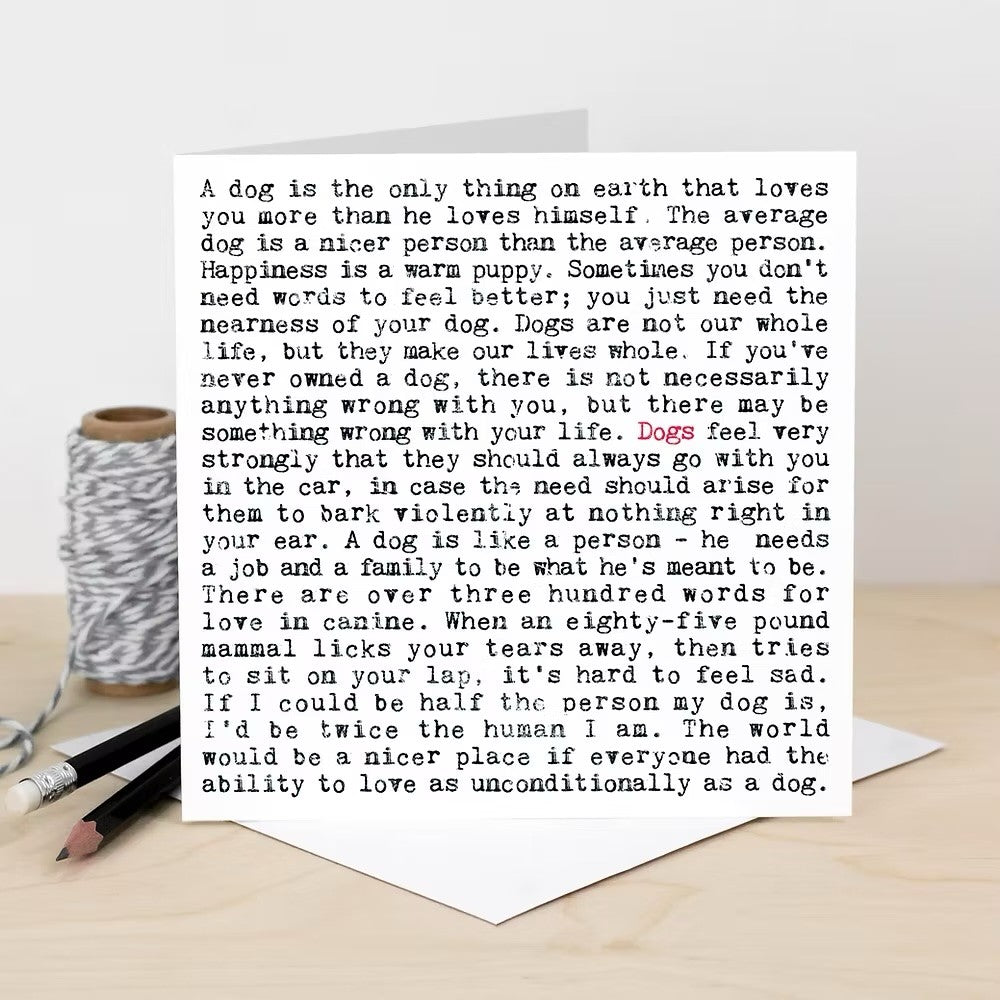 Dogs Funny Quotes Card