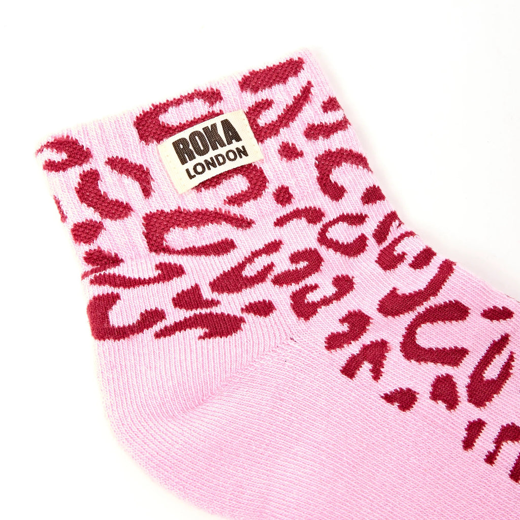 Roka Vintage Ruby Print Organic Cotton Socks - one size