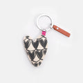 Mono Linked Heart Printed Keyring