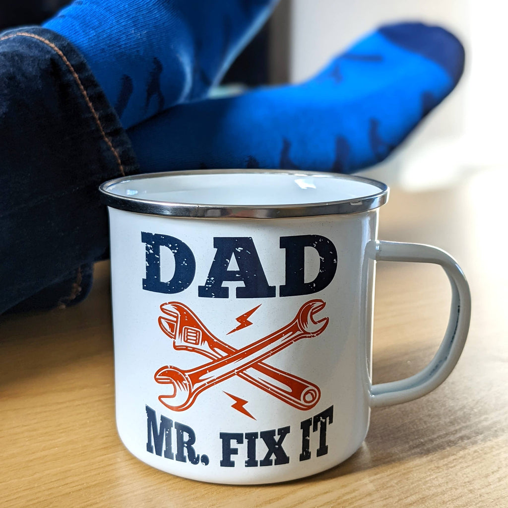 Gentlemen's Emporium Enamel Mug & Socks - Dad Mr Fix It
