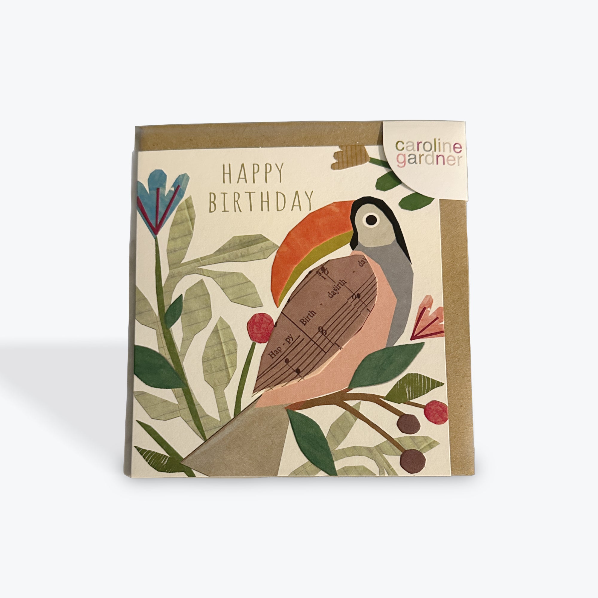 Happy Birthday Musical Collage Toucan card