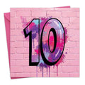 Age 10 Graffiti Style Birthday Card