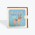 Son Reindeer Christmas Square Peg Card